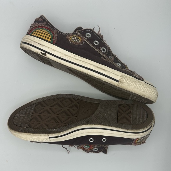 Converse Patchwork All Star Vintage Rare Low brown shoes - Picture 3 of 4